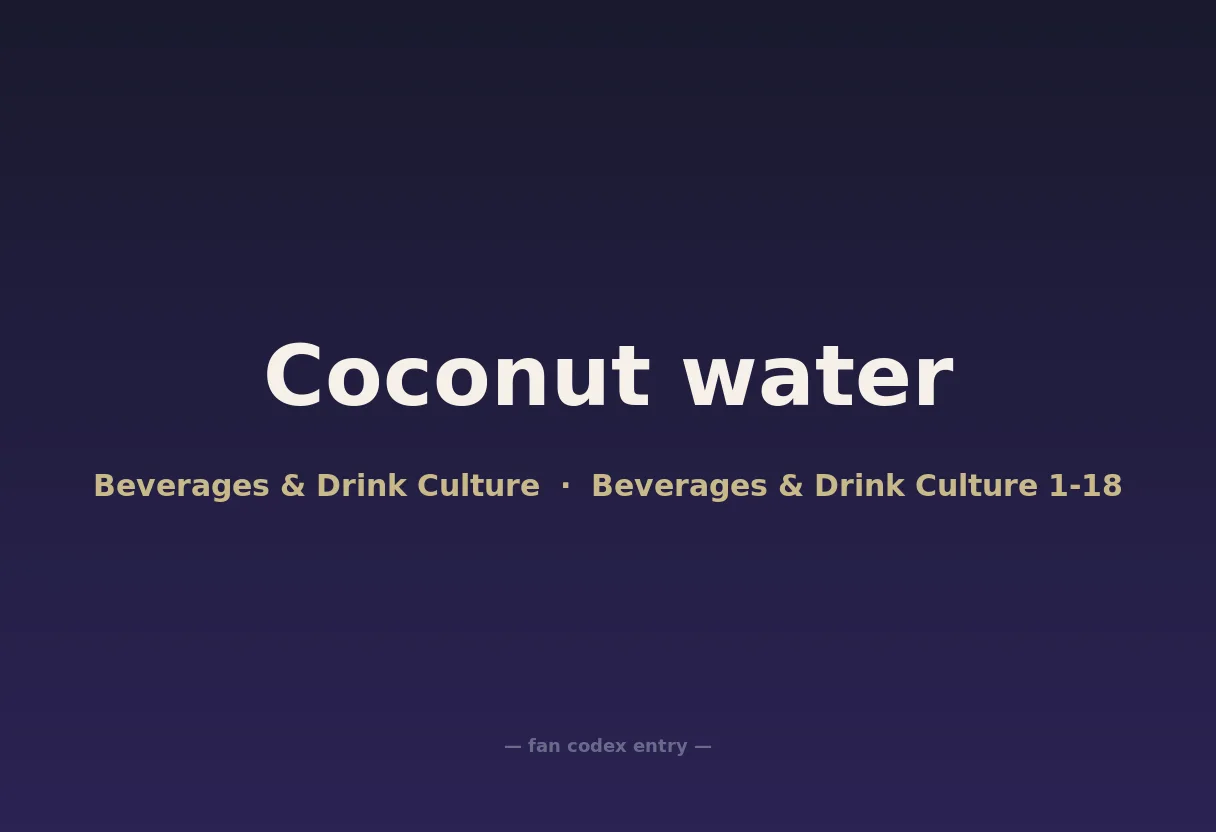 Coconut water